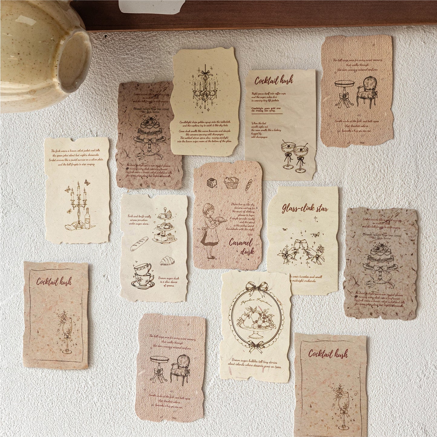 [2602-021] Dream Imprint Vintage Paper Stickers 4 Styles