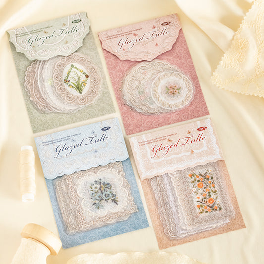 [2603-120] Lace Mesh PET Sticker Pack 4 Styles