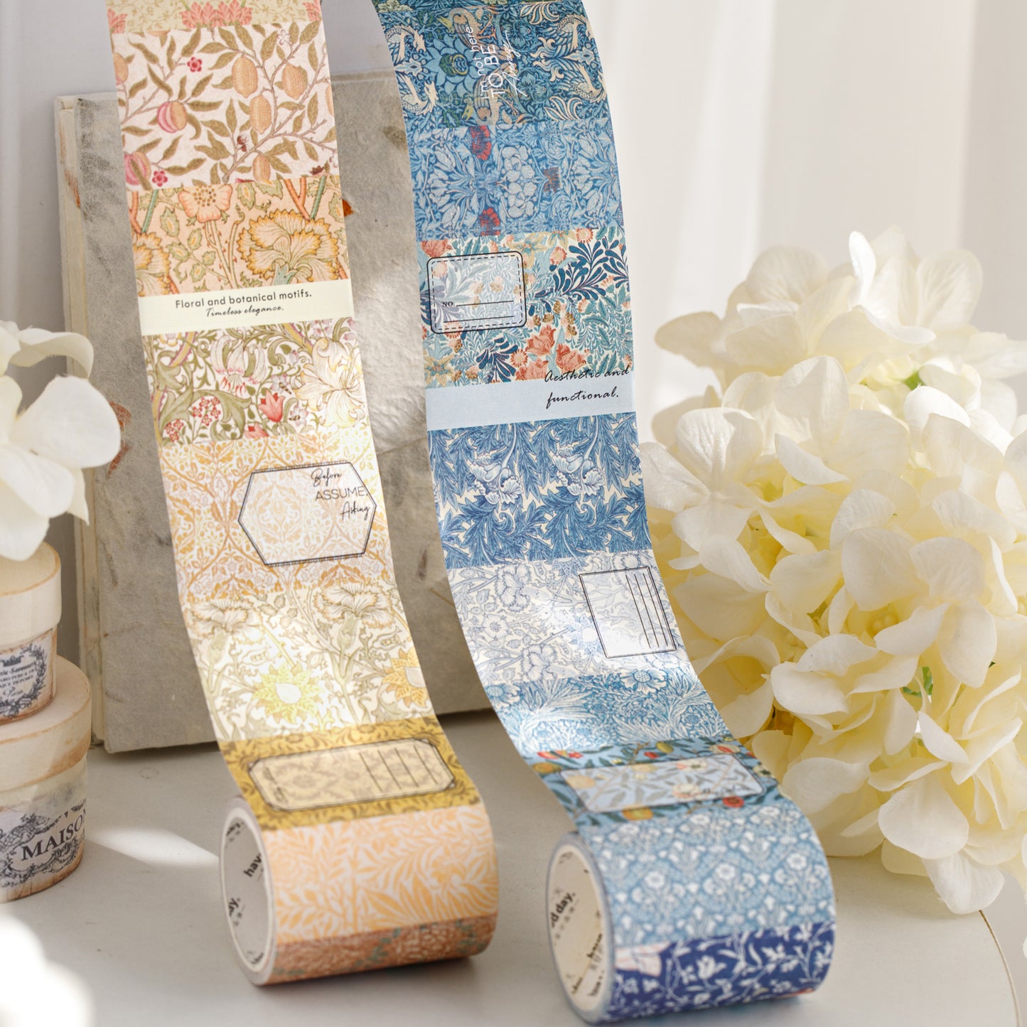 [2602-012] Vintage Floral Pattern PET Tape 4 Styles
