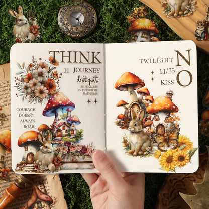 [2601-200] Dark Enchantment Mushroom House Story PET Stickers
