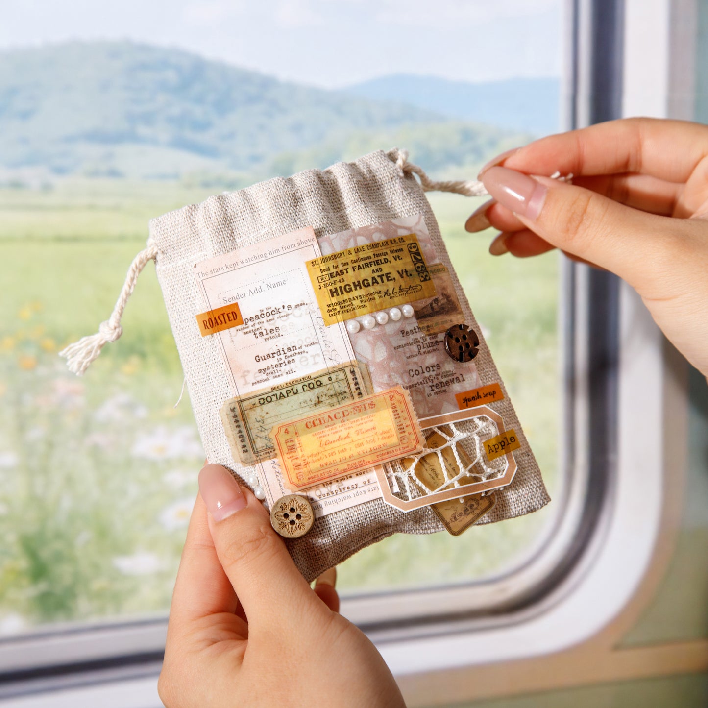[2603-021] Train Travel Scene Tape 4 Styles