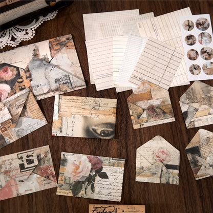 [2601-202] Vintage Floral Letter Envelope Paper Set 6 Styles