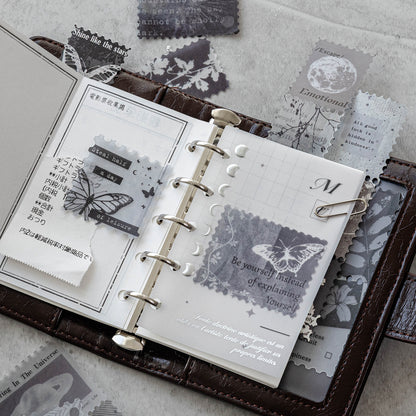 [2602-005] Vintage Stamp Style Journal Stickers 4 Styles