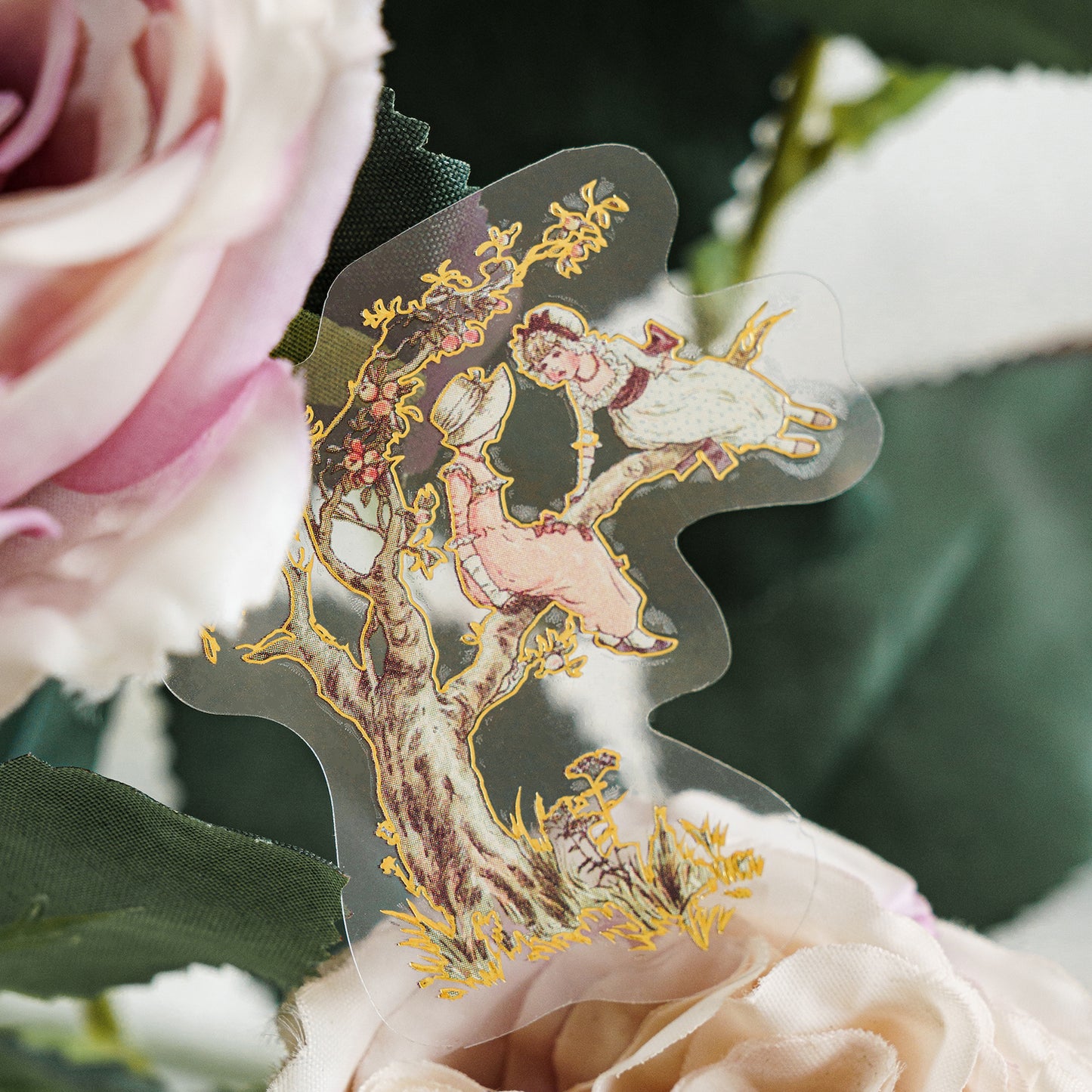 [2602-031] Vintage Garden Envelope PET Stickers