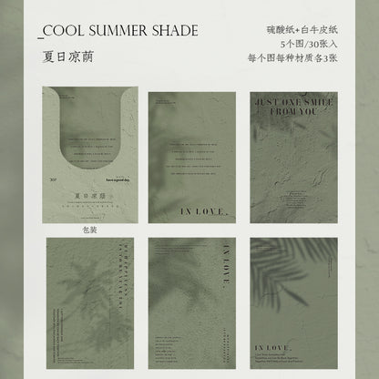 [2601-152] Light & Shadow Texture Paper – Base Collage DIY Journal Sheets (8 Designs)
