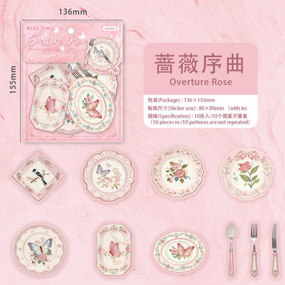 [2603-048] European Tableware Stickers 6 Styles