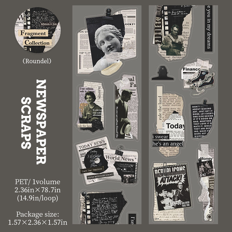 [2601-157] Fragmented Memories – Vintage Collage PET Tape (4 Designs)