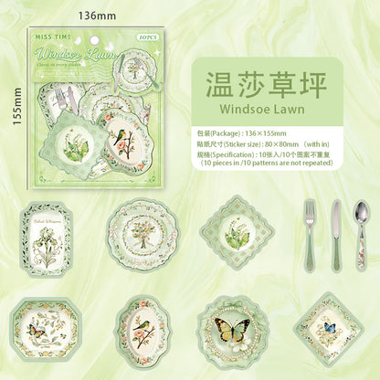 [2603-048] European Tableware Stickers 6 Styles