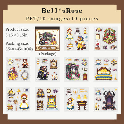 [2603-139] Pixel Fairy Tale PET Sticker Book 4 Styles