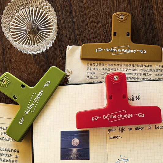9011 Colorful New Color Vintage Plastic Clip Handbook Note Holder - Memo Journals