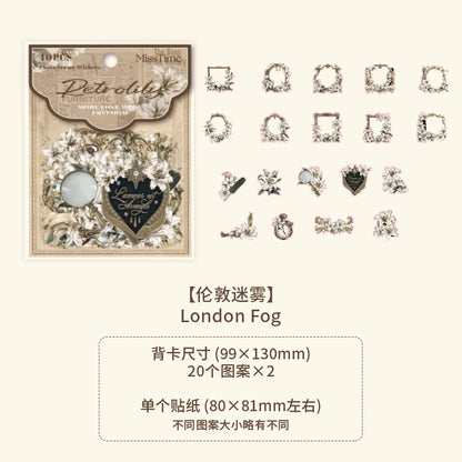 [2603-046] Vintage Floral Frame Stickers European Style 6 Styles