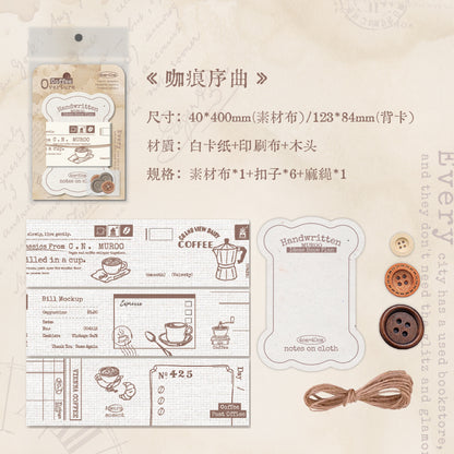 [2601-206] Handwritten Fabric Button Pack 4 Styles