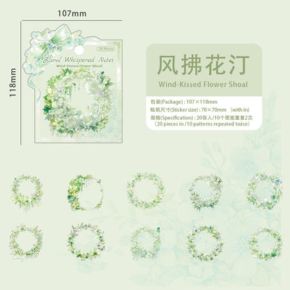 [2603-003] Floral PET Collage Stickers 6 Styles