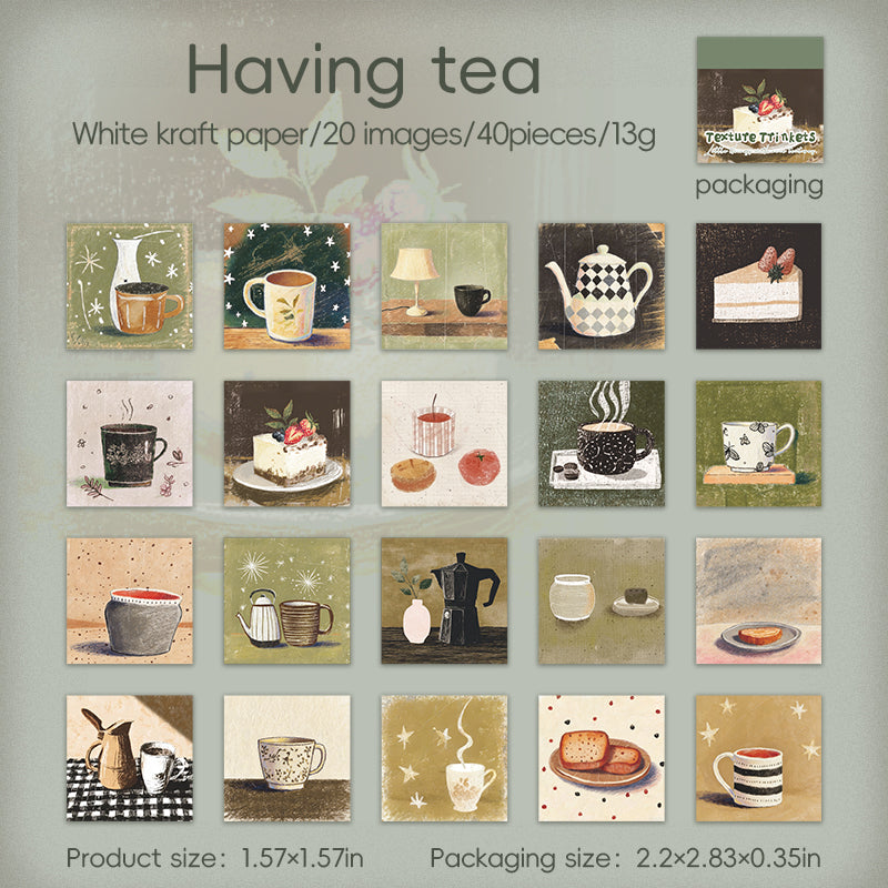 [2603-102] Mini Square Lifestyle Sticker Book 4 Styles