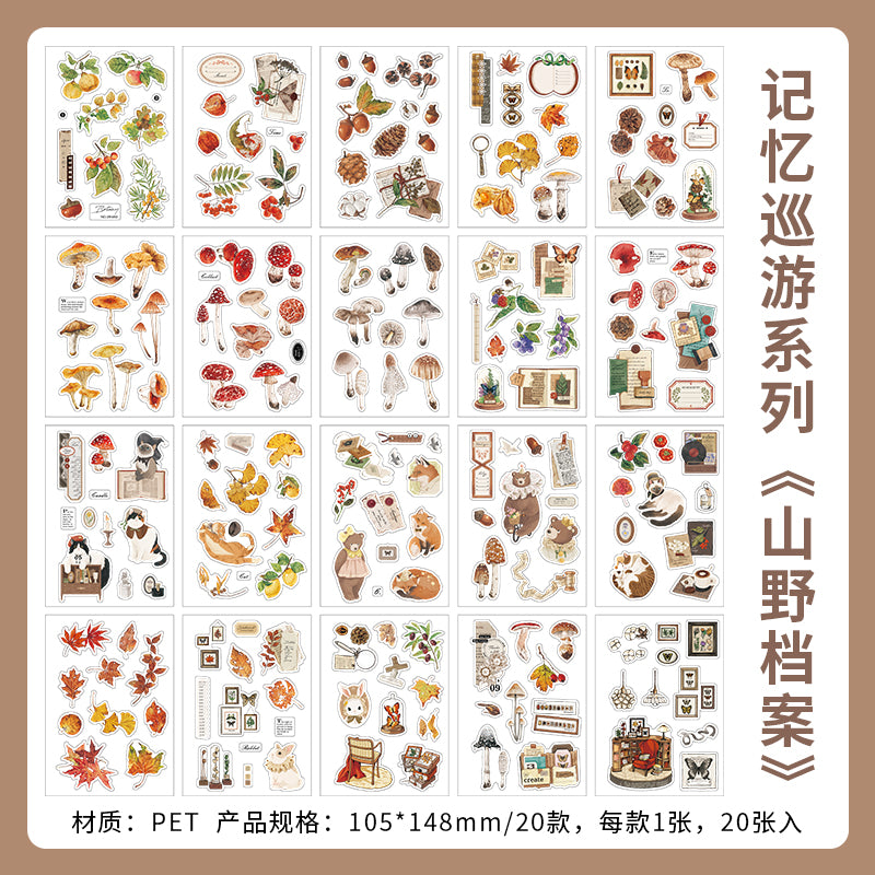 [2603-039] PET Sticker Book for Background Collage 4 Styles