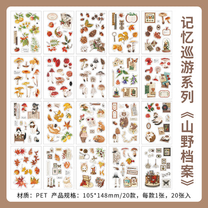 [2603-039] PET Sticker Book for Background Collage 4 Styles