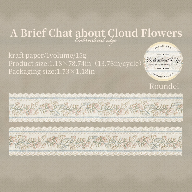 [2601-179] Qibian Collection – Embroidered-Style Decorative Tape Set (4 Designs)