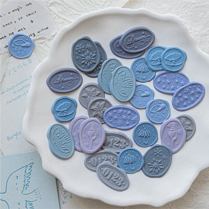 [2601-189] Mo Card Wax Seal Style PVC Stickers