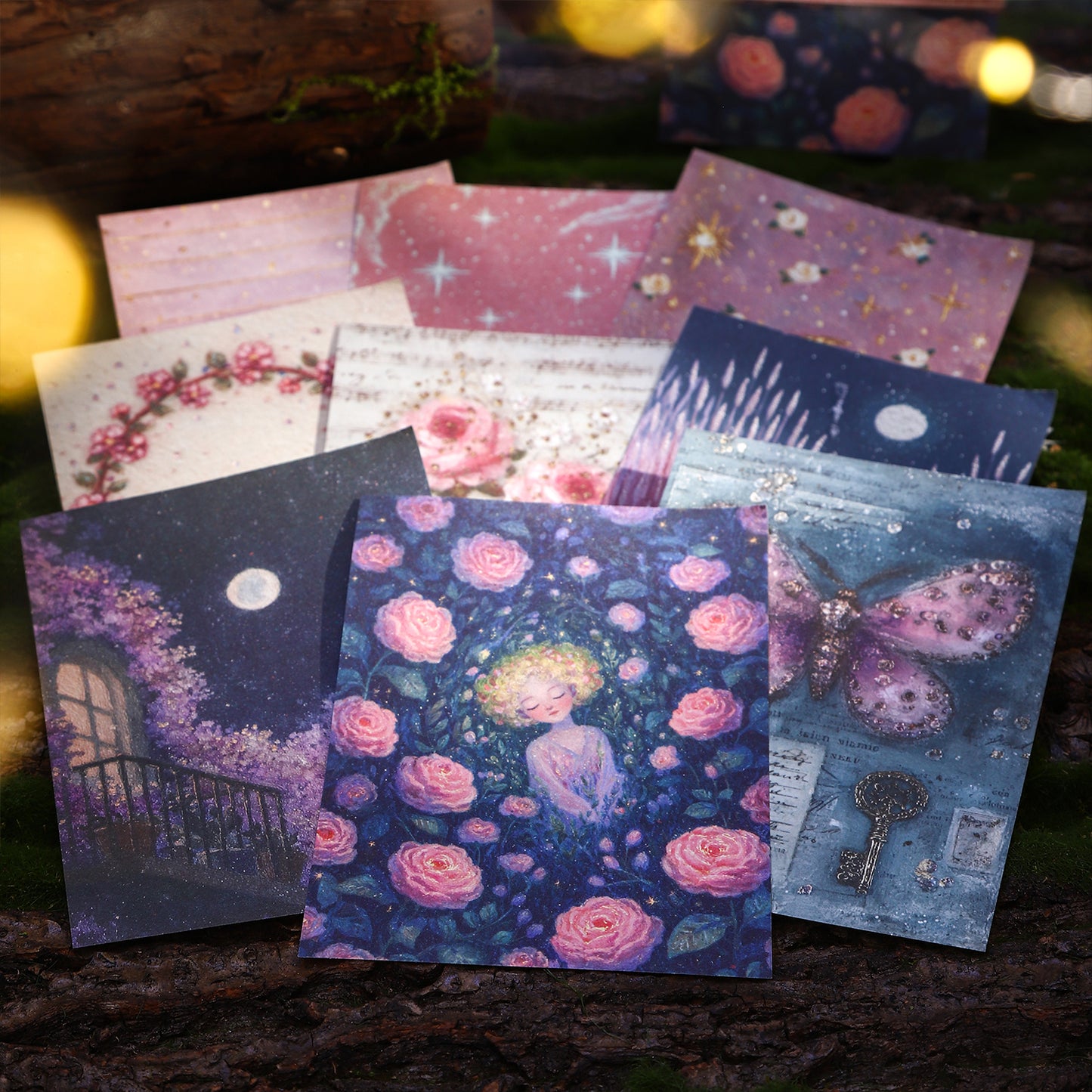 [2603-099] Fantasy Dream Journal Collage Paper 6 Styles