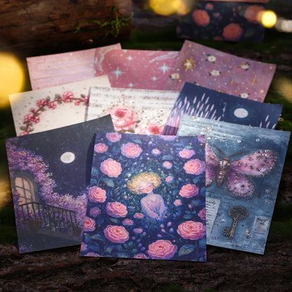 [2603-099] Fantasy Dream Journal Collage Paper 6 Styles