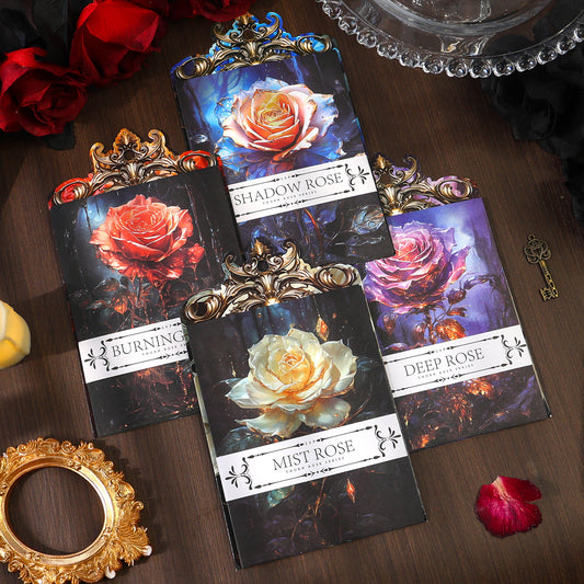 [2601-173] Shadow Rose – Gothic Vintage Rose Card & Sticker Set (4 Designs)