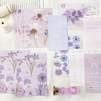 [2603-113] Botanical Journal Collage Paper 6 Styles