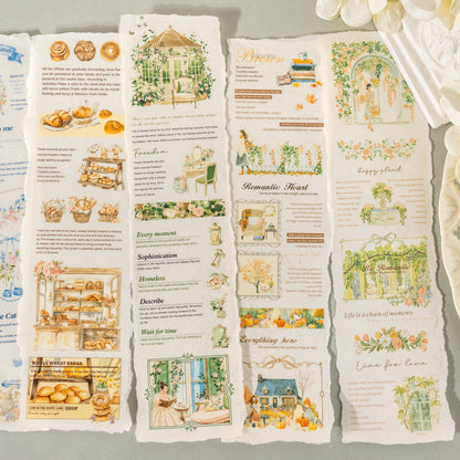 [2601-141] French Countryside PET Washi Tape – Romantic Garden Collage Series (6 Designs)