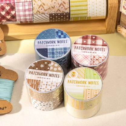 [2603-079] Kraft Patchwork Washi Tape 4 Styles