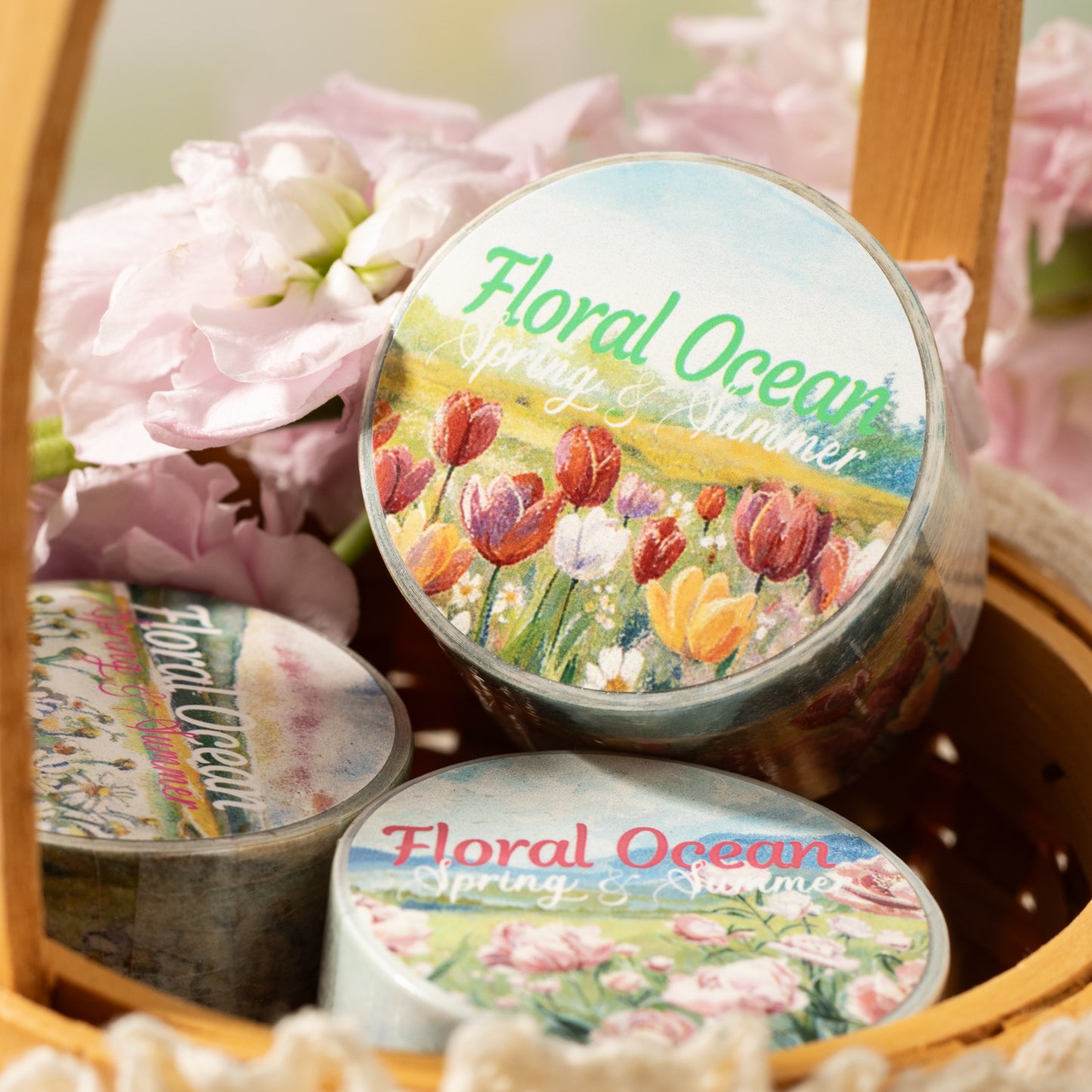 [2603-121] Floral Field Washi Tape 4 Styles
