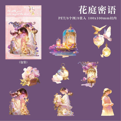 1195 PET Sticker Pack Secret Girl Series - Memo Journals
