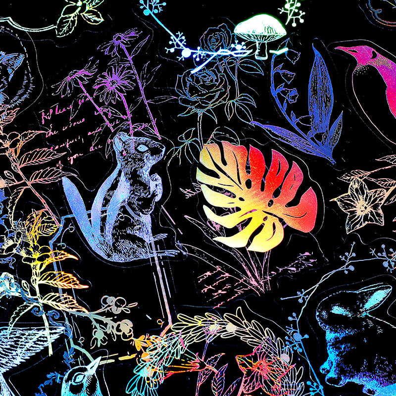 [2601-177] Prologue to Time – Holographic PET Vintage Sticker Set (6 Designs)