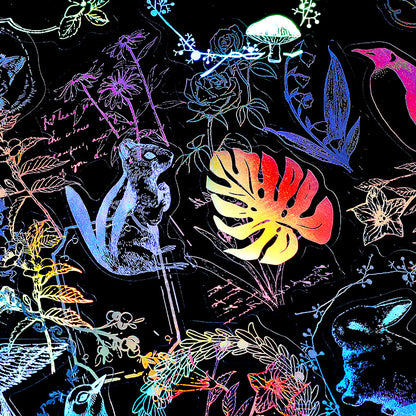 [2601-177] Prologue to Time – Holographic PET Vintage Sticker Set (6 Designs)