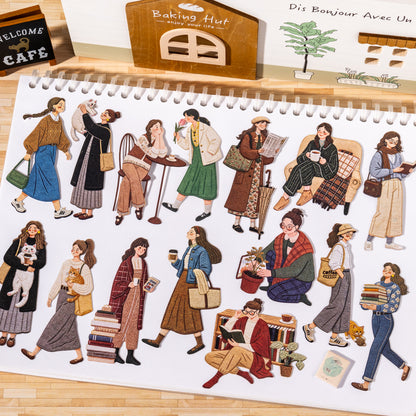 [2603-029] Character Die Cut Stickers No White Border 6 Styles