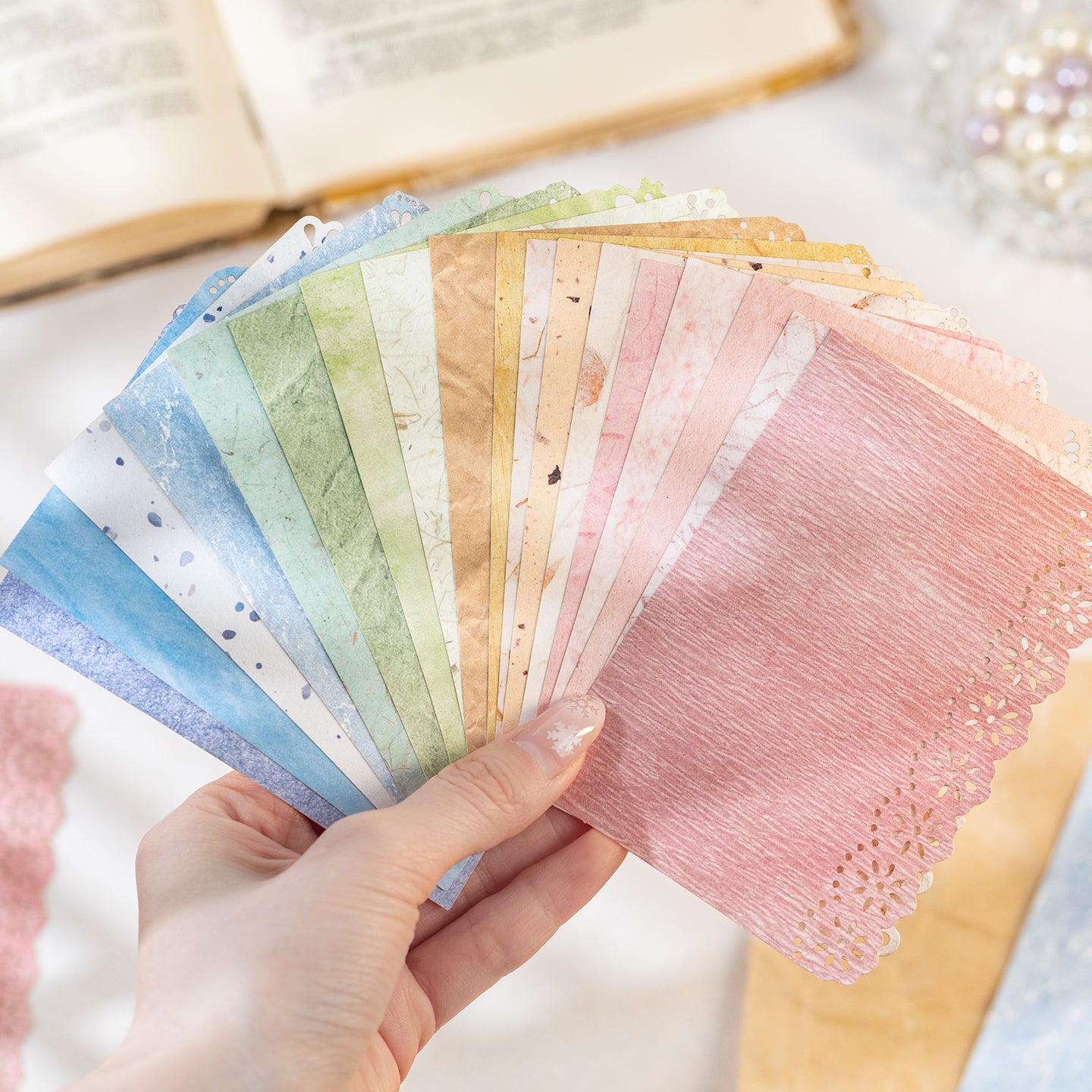 [2601-218] Misty Isles Journey Series M5 Vintage Lace Journal Paper Set 20 Sheets