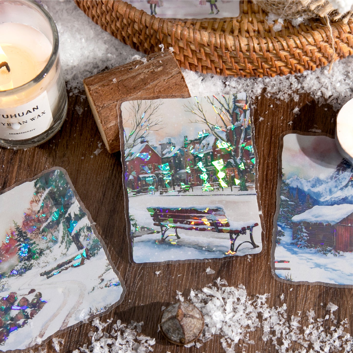 [2601-194] Snowfall Sound Winter Scene Stickers