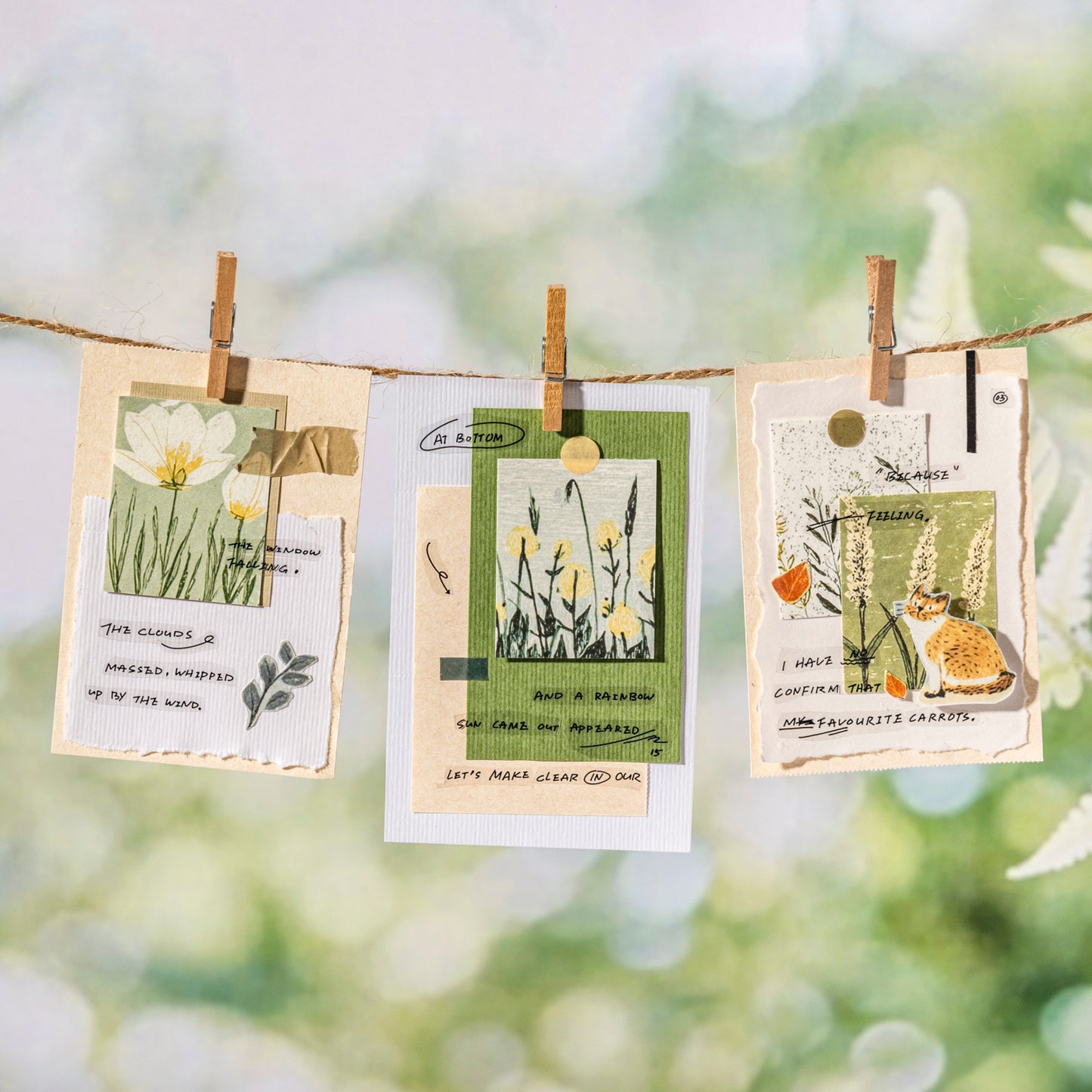 [2601-236] Four Seasons Roaming Series Journal Decorative Stickers 4 Styles