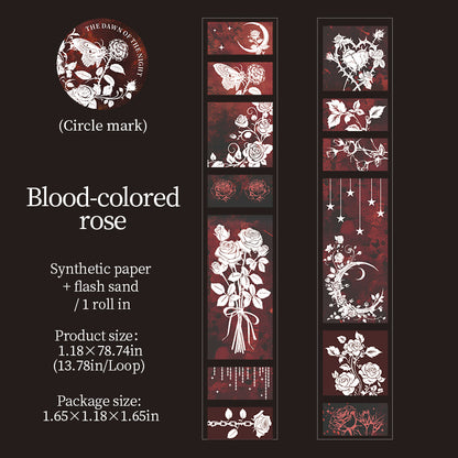 [2602-008] Gothic Dark Collage Tape 6 Styles