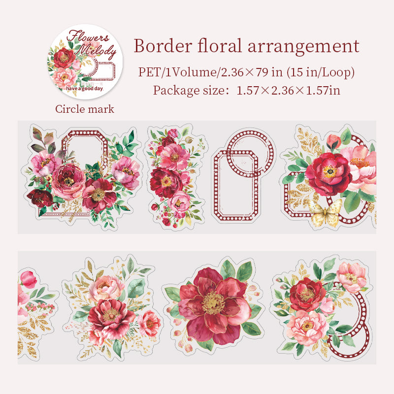 [2601-214] Floral Melody Washi Tape Set