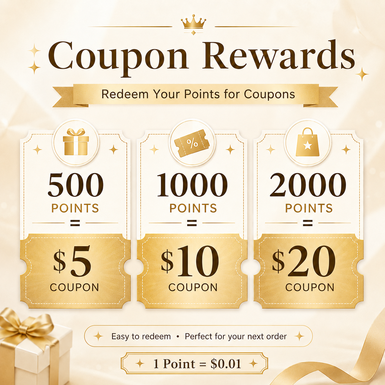 Points Coupon Rewards | Redeem Points for Store Coupons
