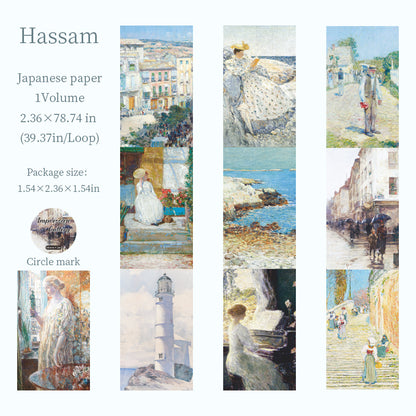 [2603-059] Impressionist Oil Painting Background Tape 4 Styles