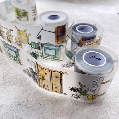 3078  29 Home | Hand-Drawn Furniture Washi Tape & Sticker for Journaling