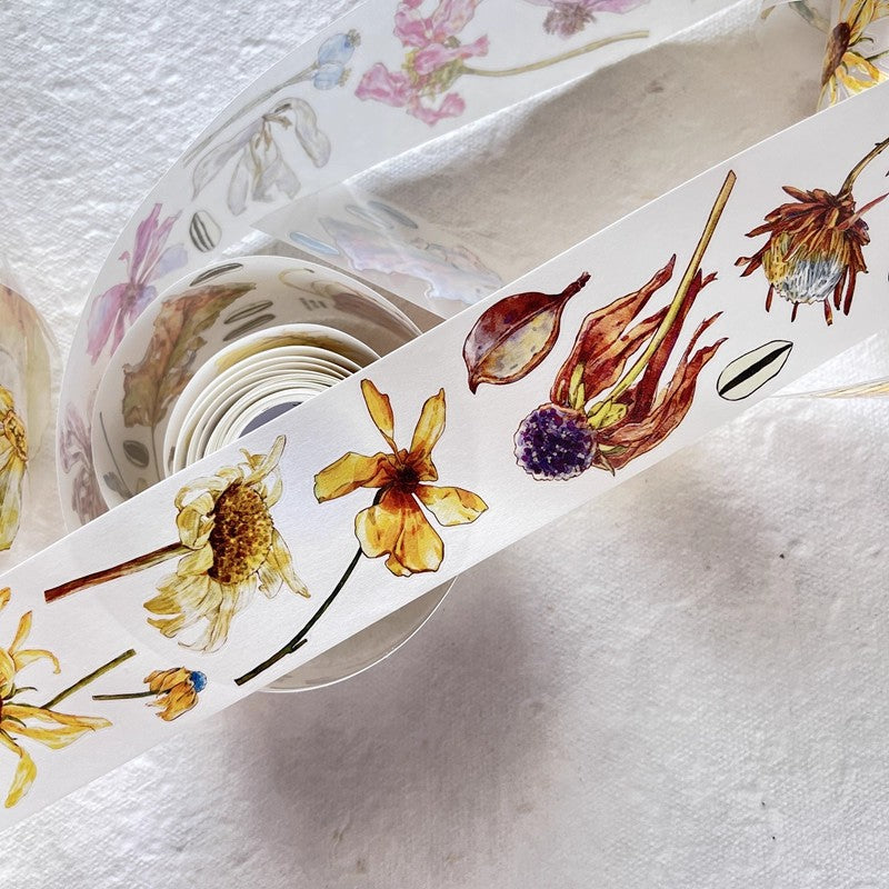 3072 A32 Colorful | Original Hand-Drawn PET Washi Tape Die-Cut for Journaling