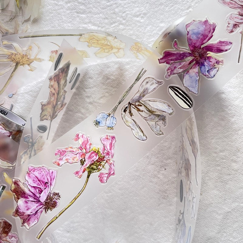 3072 A32 Colorful | Original Hand-Drawn PET Washi Tape Die-Cut for Journaling