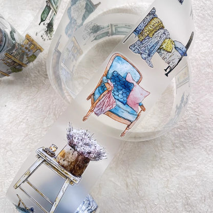 3078  29 Home | Hand-Drawn Furniture Washi Tape & Sticker for Journaling