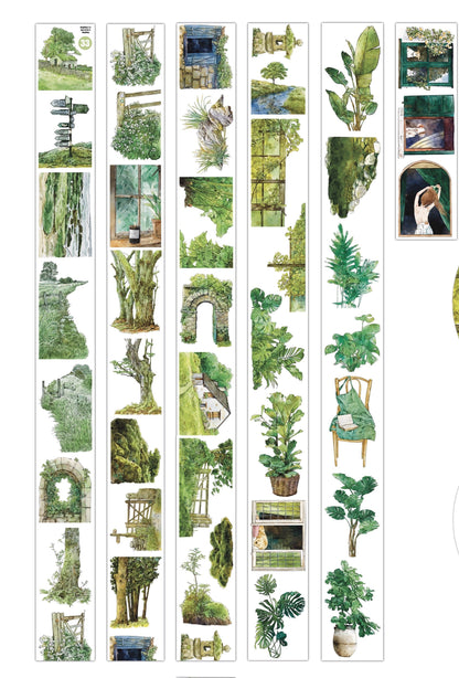 3080 33# Spring Bliss | Decorative PET & Washi Tape, Spring Scenery Journal Supply