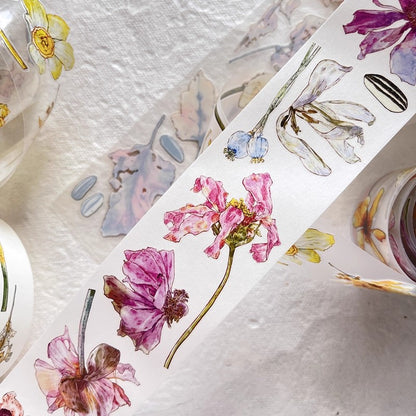 3072 A32 Colorful | Original Hand-Drawn PET Washi Tape Die-Cut for Journaling