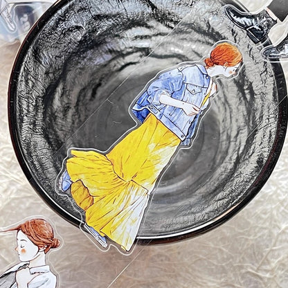 3069 A29 Stroll | Original Character Hand-Drawn PET Washi Tape Die-Cut for Journaling