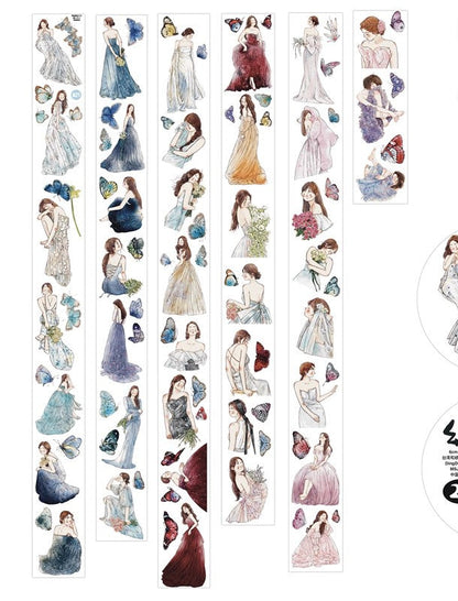 3079 21# Phantom | Hand-Drawn Character PET & Washi Tape for Scrapbooking & Journaling