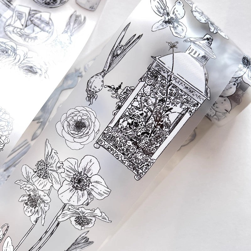 3075 A15 Old Times | Decorative Washi & PET Matte Tape for Journaling