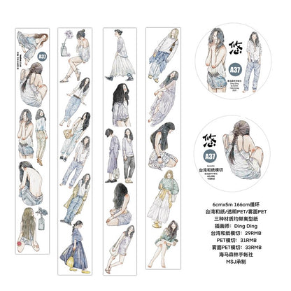 3062 Seahorse Forest Vol.6 A37 “Serenity” | Original Decorative Journal Tape, Washi & PET